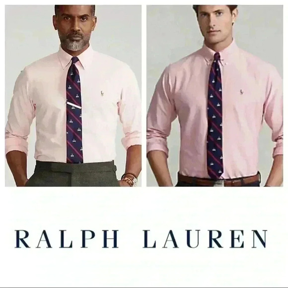 TWO Ralph Lauren pink Iconic Oxford button down shirts - Picture 1 of 2